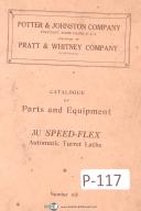 Potter & Johnston-Pratt & Whitney-Potter & Johnston, Whitney 3U Turret Lathe Parts and Equipment Manual Years 1948-3U-01